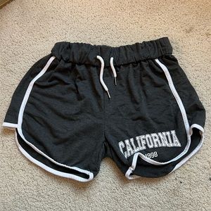 Black grey California lounge shorts